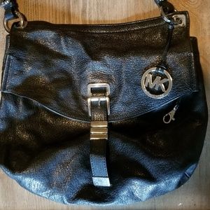 MK black soft leather purse